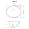 Ruvati 16 x 13 inch Undermount Bathroom Sink Biscuit Oval Porcelain Ceramic with Overflow RVB0618BC - alternate 2